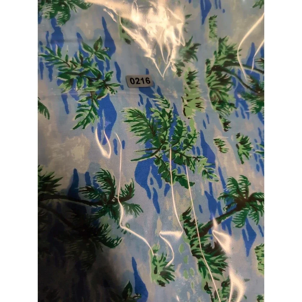 J.Crew Flex Washed Slim Hawaiian Palm Trees Button Down Short Sleeve Shirt XL - Picture 13 of 13